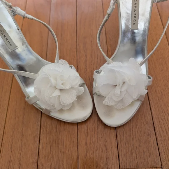 Caparros Ivory Heels with Floral Detail - Picture 4 of 5